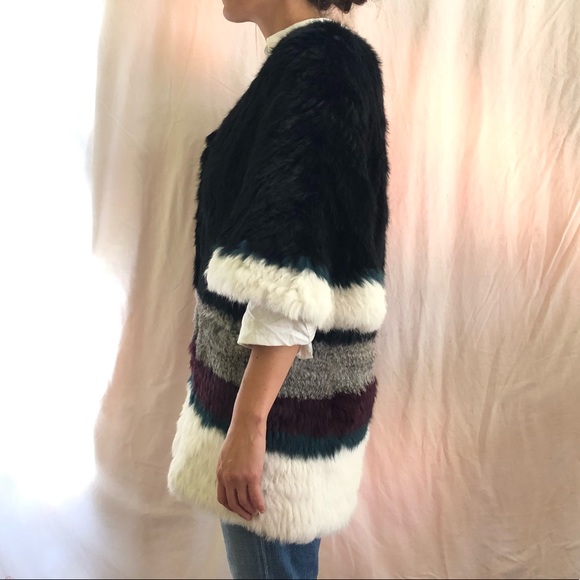 Knitted Rabbit Fur Cardigan - Picture 3 of 4